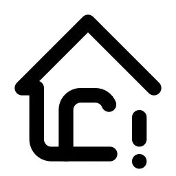 Home Exclamation Line Icon