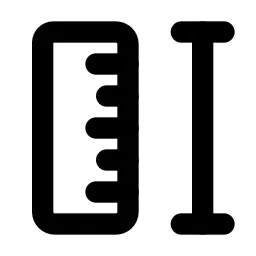 Ruler Measure 2 Line Icon