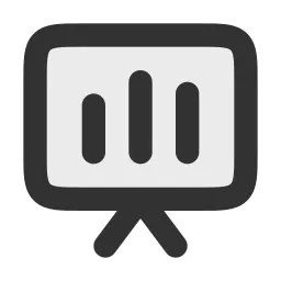 Presentation Chart Bar Alt Duotone Icon