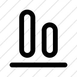 Horizontal Alignment Bottom Icon