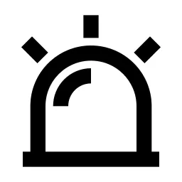 Alarm Warning Line Icon