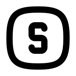 Square Rounded Letter S Line Icon
