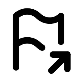 Flag Share Line Icon