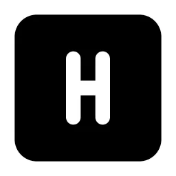 Square Letter H Icon