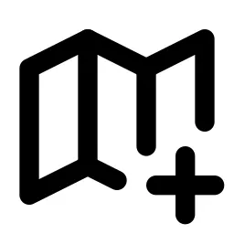 Map Plus Line Icon
