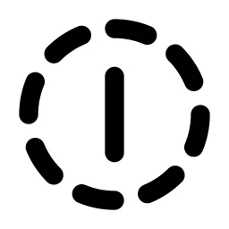 Circle Dashed Letter I Line Icon