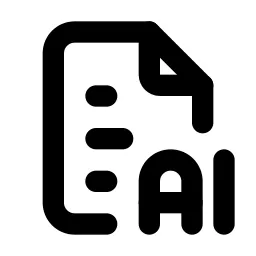File Text Ai Line Icon
