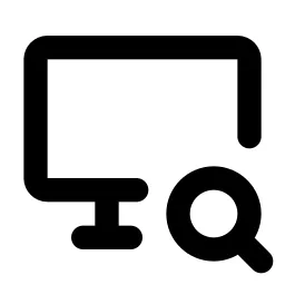 Device Desktop Search Line Icon