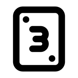 Play Card 3 Line Icon
