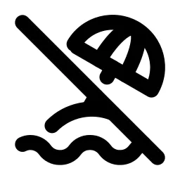 Beach Off Line Icon
