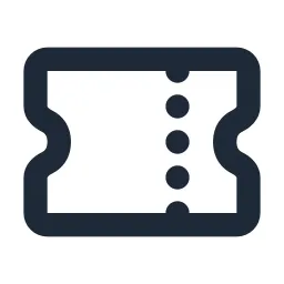 Ticket 2 Line Icon