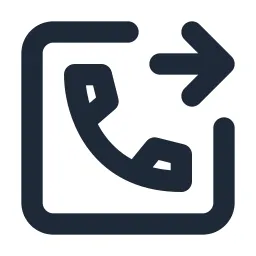 Phone Forward Box Line Icon