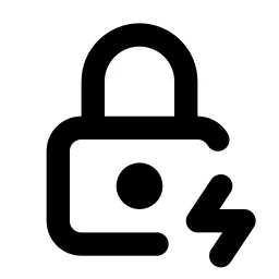 Lock Bolt Line Icon