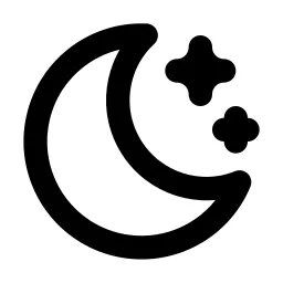 Moon Stars Line Icon