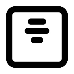 Align Box Center Top Line Icon