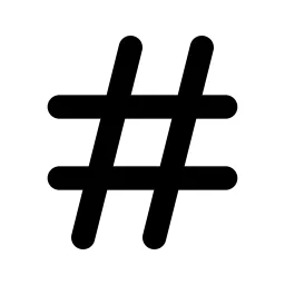 Hash Line Icon