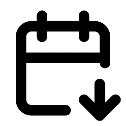 Calendar Down Line Icon