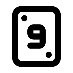 Play Card 9 Line Icon