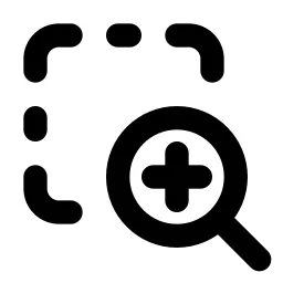 Zoom In Area Line Icon