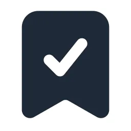 Bookmark Check Solid Icon