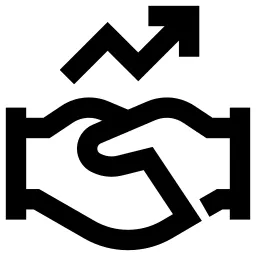 Arrow Upward Handshake Icon