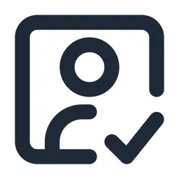 User Box Check Line Icon