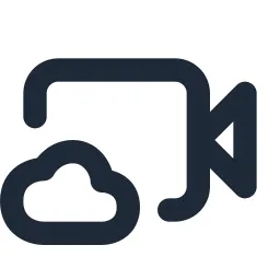 Video Cloud Line Icon