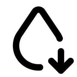 Droplet Down Line Icon