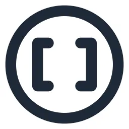 Braces Circle Line Icon