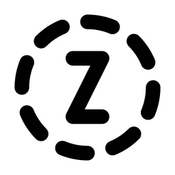 Circle Dashed Letter Z Line Icon