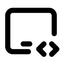 Device Ipad Horizontal Code Line Icon