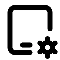Device Ipad Cog Line Icon