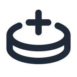 Coin Plus Line Icon