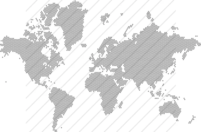 World Map Hexagon 01