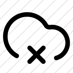 Cloud Simple Disconnected Icon