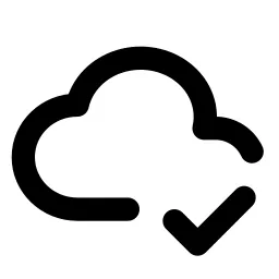 Cloud Check Line Icon