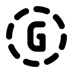 Circle Dashed Letter G Line Icon