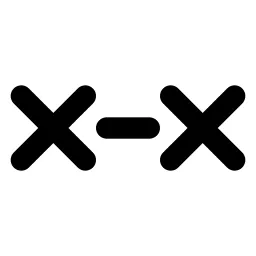 Math X Minus X Line Icon
