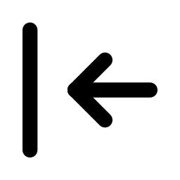 Arrow Bar To Left Line Icon