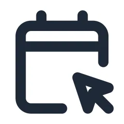 Calendar Cursor Line Icon