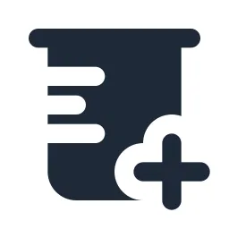 Beaker Plus Solid Icon
