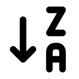 Sort Descending Letters Line Icon