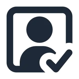 User Box Check Solid Icon