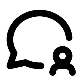 Message Circle User Line Icon