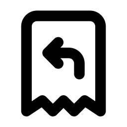 Receipt Refund Line Icon