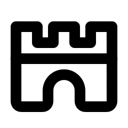 Building Castle Line Icon