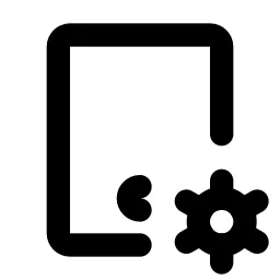 Device Tablet Cog Line Icon