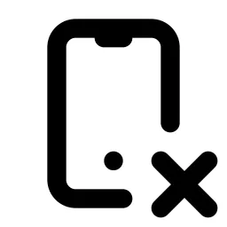 Device Mobile X Line Icon