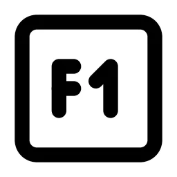 Square F1 Line Icon