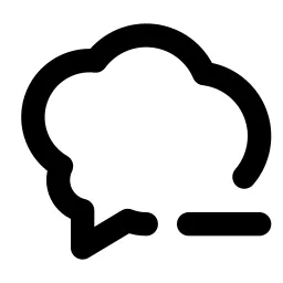 Bubble Minus Line Icon